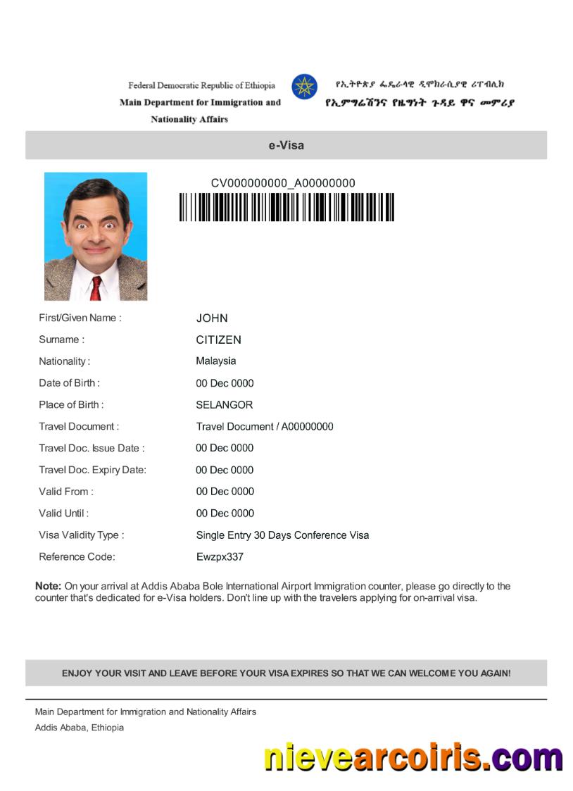 Ethiopia e-visa